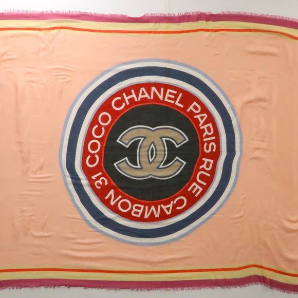 シャネル CHANEL マフラー ストール フリンジ ロゴ ココマーク シャネル CHANEL マフラー ストール フリンジ ロゴ ココマーク